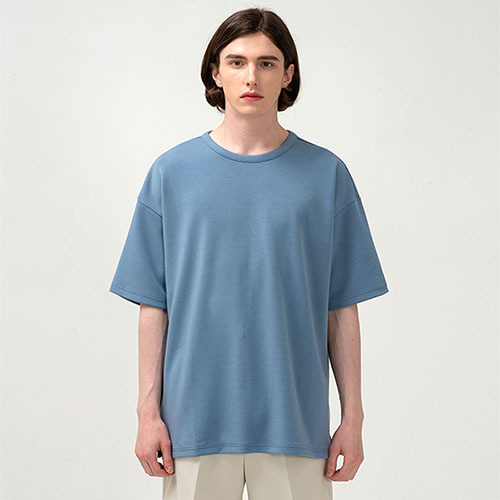커스텀어클락 티셔츠 에센셜 오버핏 반팔 티셔츠 PASTEL BLUE COOSTS147P.BLUE